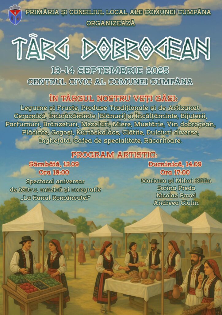 Targ dobrogean la Cumpana intre 13 si 14 septembrie