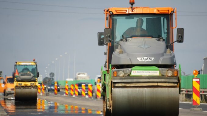 Noul tronson de autostradă trebuie să fie gata în cel mult o lună. FOTO Primăria Cumpăna
