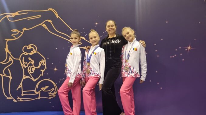 Micile gimnaste și-au demonstrat încă o dată talentul de aur. FOTO Facebook Cumpana News